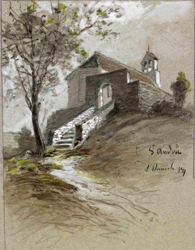 Kerk van St. Andreas in Gozd bij Otok door Ladislav Benesch